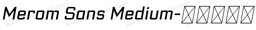 Merom Sans Medium字体转换